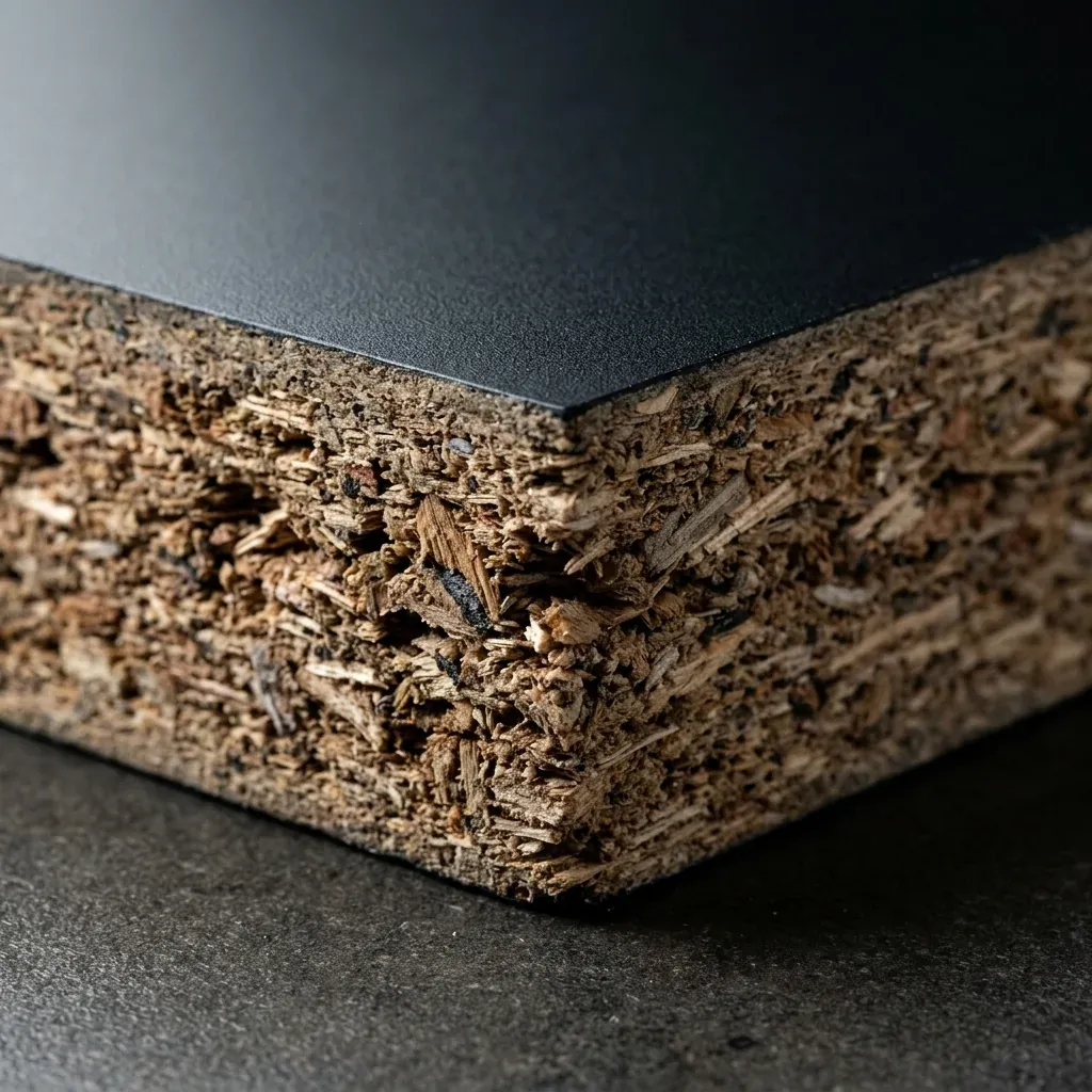 Canteado industrial PUR sellando los bordes del tablero